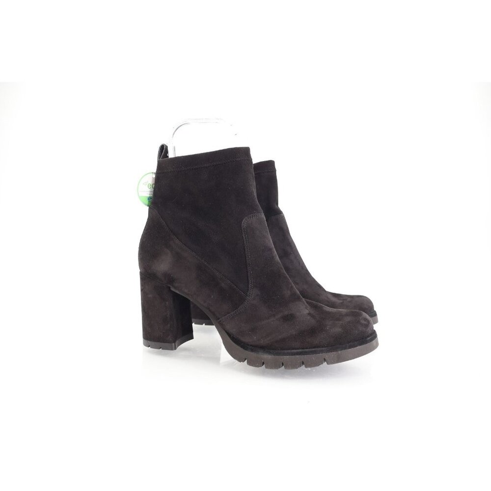 Paul Green Womens Nadia Ankle Boots Block Heel Platform Black Suede Size 10.5 - Picture 2 of 15